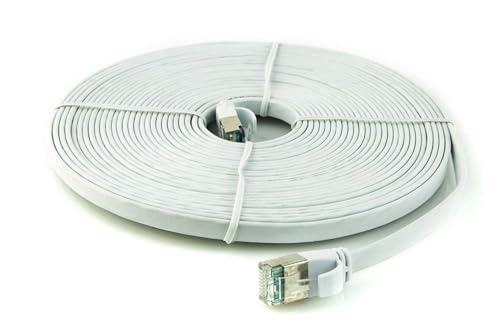 Cable Ethernet DRIPSTONE CAT7 S/FTP 25ft Blanco miniatura 1