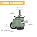 Stem Leveling Casters Wheel with Ratchet Handle Set of 4 Height Adjustable Caster, 1/2 Inch and M12 Stem Size, Total Load 2200 Lbs Heavy Duty Industrial Retractable Casters for Workbench, Machine