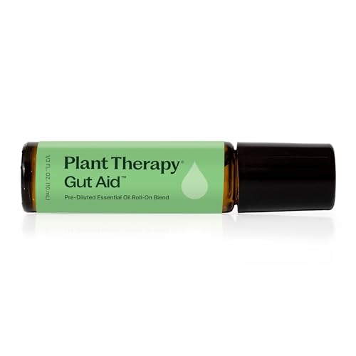 Plant Therapy Gut Aid Essential Oil Blend Roll-On 10 mL (1/3 oz) 100% Pure, Pre-Diluted Roll-On, Natural Aromatherapy