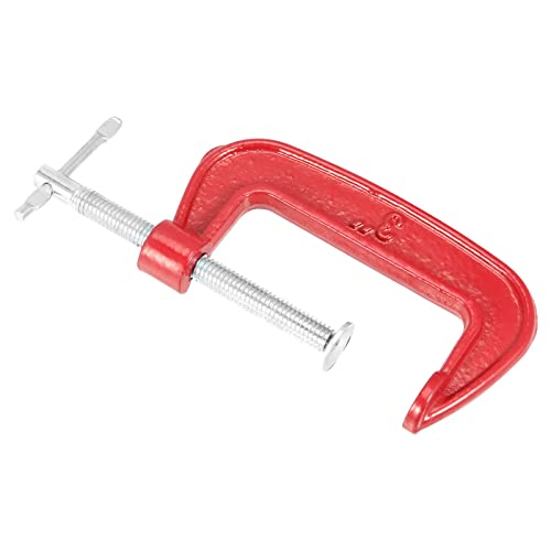 Hoigon 8 Pieces 3 Inch C-Clamps Set, Cast Iron C Clamp Set With 3 Inch Jaw Opening, 1.6 Inch Throat Depth For Woodworking, Welding, And Building, Red #TOP4