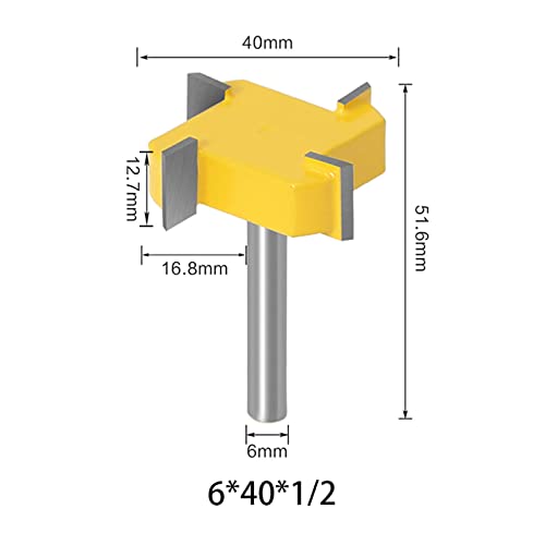 6mm Schaft Reinigung Fräser, Spoilboard Oberfläche Fräser Bit, Planfräser Plattenfräser Abflachfräser für Oberfläche Holzbearbeitung