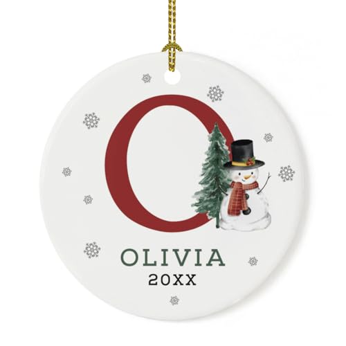 Personalized Christmas Ornament Ceramic Porcelain