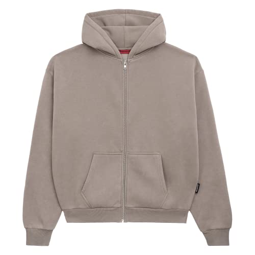 Prohibited einfarbiger Basic Oversized Zip-Hoodie | Premium Herren & Damen...