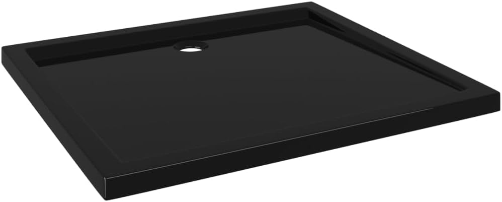 vidaXL Rectangular ABS Shower Base Tray in Black