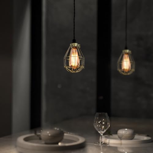 Image of 18pcs Metal Lamp Bulb Guard, Industrial Grade Adjustable, Lamp Holder, Vintage Light Cage Guard Lamp Covers, Open Style Lamp Guard for Floor Lamps,Pendant Light,Chandelie