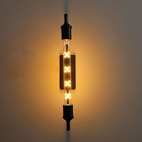 Lámpara de noche de cristal retro faro de espejo nórdico para pared