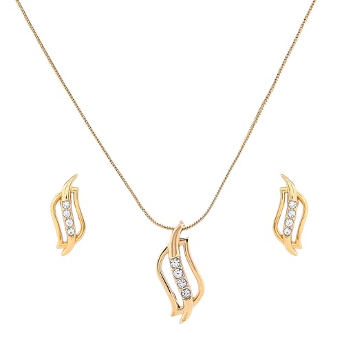 Estele ESTELEGold tone plated Pendant Chain With Earrings (B0BTNTYVDT) Amazon Price History, Amazon Price Tracker