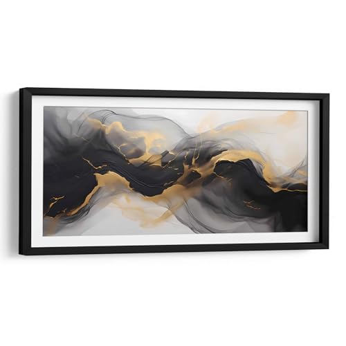 Opiniones y reviews de Enmarcado del mes. 38 Canvas Lab | Cuadro decorativo enmarcado | Marco color Negro, con marialuisa | El Rio Dorado III - Obed Pereyra | 80 x 40 cm | Cuadros para decorar recamara, sala, baño, oficina