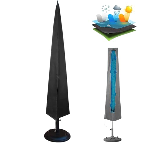 laxreheye Cubierta impermeable para sombrilla de patio - Cubierta impermeable para sombrilla de jardín, protección impermeable a prueba de polvo para muebles de jardín, terraza, piscina, jardín