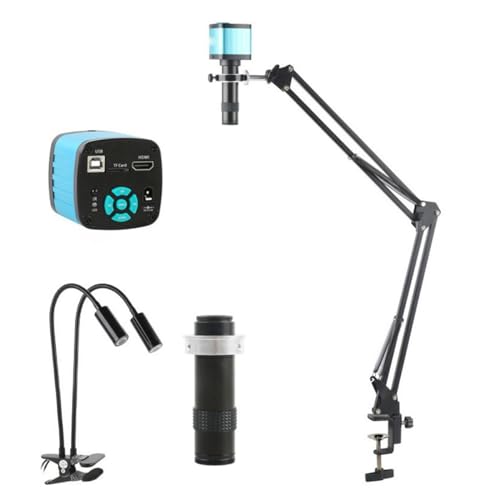 Microscope 48MP 4K 1080P USB Digital Video Microscope Camera 130X C-Mount Industrial Microscopio(48MP 51cm B Set)