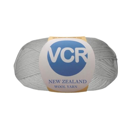 Image of VCR Dusty Grey Chunky Wool Yarn, 100 Grams, Hank, 196 Meters, 100% New Zealand Wool Knitting Yarn, Soft Crosia Thread Suitable for Baby Blankets & Booties Pack of 1