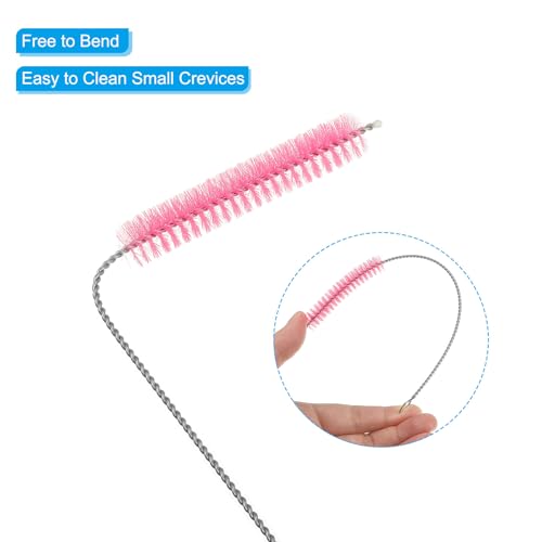 Cepillo para limpiar pitillos 10 piezas PATIKIL rosa miniatura 3