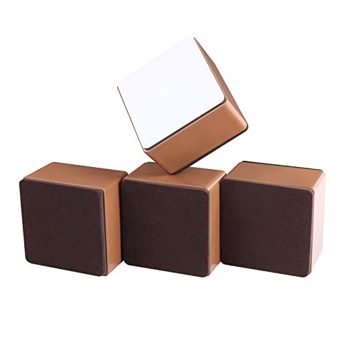 RCHYFEED Elevadores de Muebles 5 cm de Acero, 2'' Elevador Cama Autoadhesivos Diámetro 8cm, Protege Suelos Pies de Mesa y Silla, Furniture Risers Altura de Elevación de 50mm para Sofá y Armarios Cover