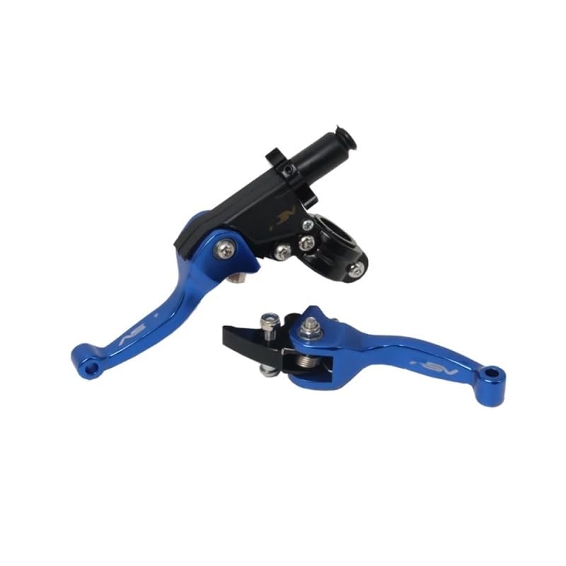 Palancas de freno ASV de moto cross color azul compatibles con CRF KLX YZF