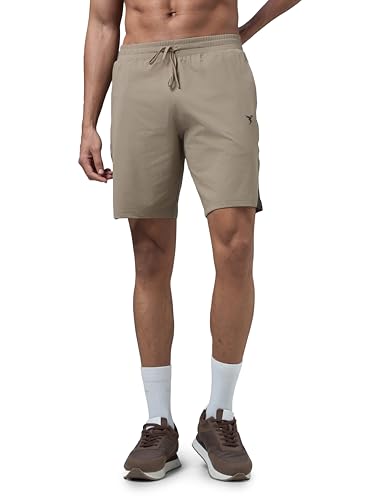 Image of TECHNOSPORT Mens Regular Fit Solid Shorts for Gym, Workout & Sports with Anti Microbial, Techno Dry