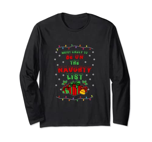 Christmas Family Funny Matching Pajamas Xmas Holiday Maglia a Manica