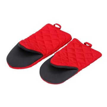 Ubersweet Generic Imported 1Pcs Cotton Long Oven Mitts Microwave Oven BBQ Gloves-Large