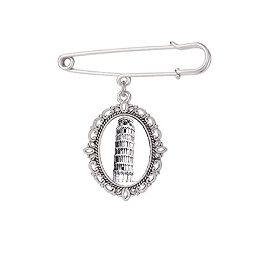 Broche Michigan Pizza Tower pour fixer un châle ou ajuster une robe