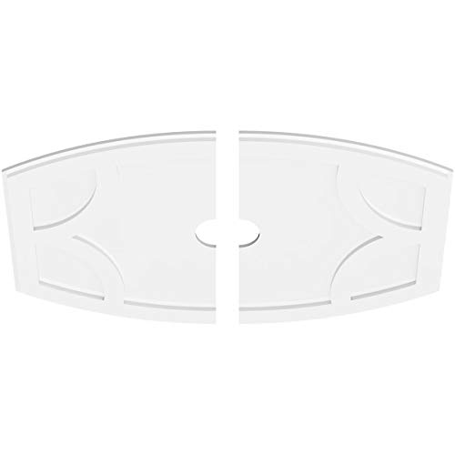 Image of Ekena Millwork CMP40X26KY2-04000 Kailey Architectural Grade PVC Contemporary, Two Piece Urethane Ceiling Medallions 40 inchW x 26 5 /8 inchH x 4 inchID x 21 1 /2 inchC x 1 inchP