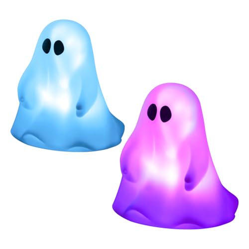 Lampe fantôme LED Halloween de 2.6 pouces avec veilleuse changeante de couleur Angoily