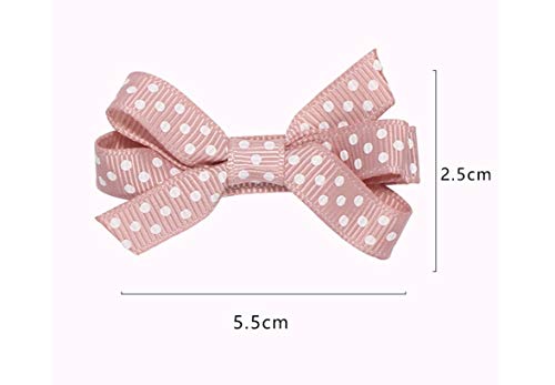 2'' Hair Bow Grosgrain Ribbon Hair Bows Clips for Toddlers Little Girls 6 pcs (set 01) - Image 3
