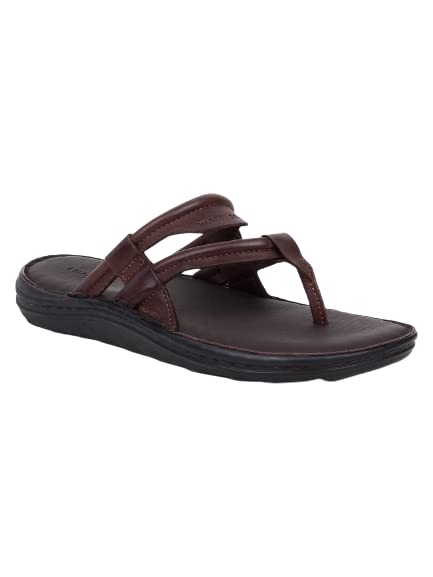 Image of MARDI GRAS Cove (6402 Brown and 6403 D.Brown) | Men's Genuine Leather Loop Thong Sandal With Comfort Sole