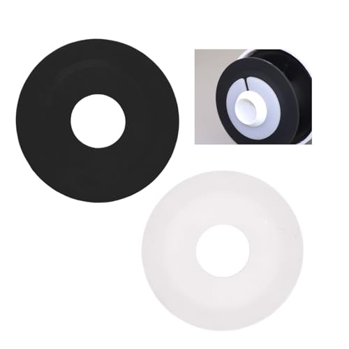 Lot de 2 Joints de Valve de Chasse d’eau Compatibles avec Siamp Skipper 45 et Storm 33A – Joints en Silicone Noir et Blanc Ø72 mm, Étanches et Durables,...