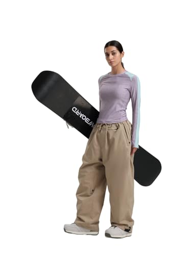 Image of GSOU SNOW Mens Womens Snow Pants Baggy Snowboard Ski Pants Waterproof
