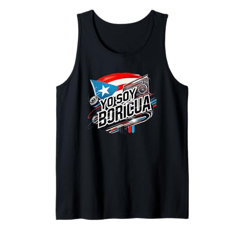 Yo Soy Boricua Drapeau Portoricain Radio Musique Salsa Cool Fun Débardeur