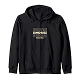 ビンテージキャノンデール、コネチカット州繰り返しテキスト ジップパーカー