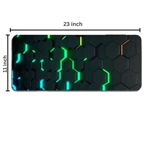 Image of XL Extended Gaming Mouse Pad | XXL Large Desk Mat 60x30cm for Laptop & PC | Non-Slip Rubber Base, Waterproof, Durable & Smooth Surface | Office, Gaming & Study, asthetic