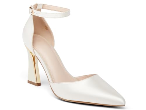 Image of Juliet Holy Womens Pumps Point Closed Toe Heels Buckle Ankle Strap D'Orsay Heeled Sandals