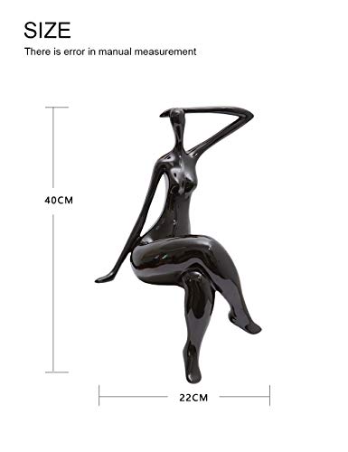Nenbolec Sculpture Yoga Figurine Statue Lady Abstract Arts Polyresin Gifts 15.7 Inch #TOP3