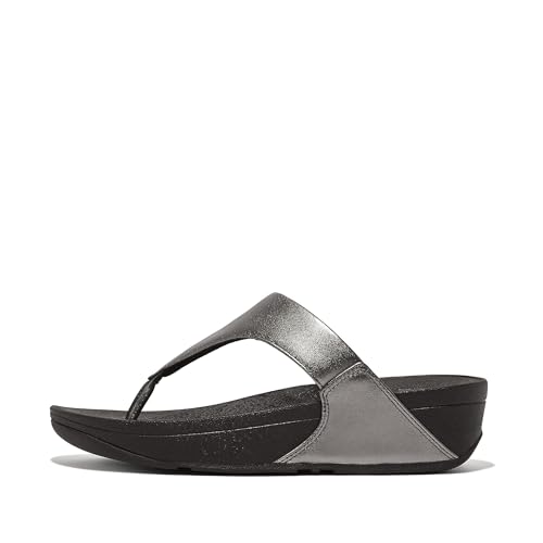 Image of FitFlop Womens Lulu Leather Toe Post Sandals