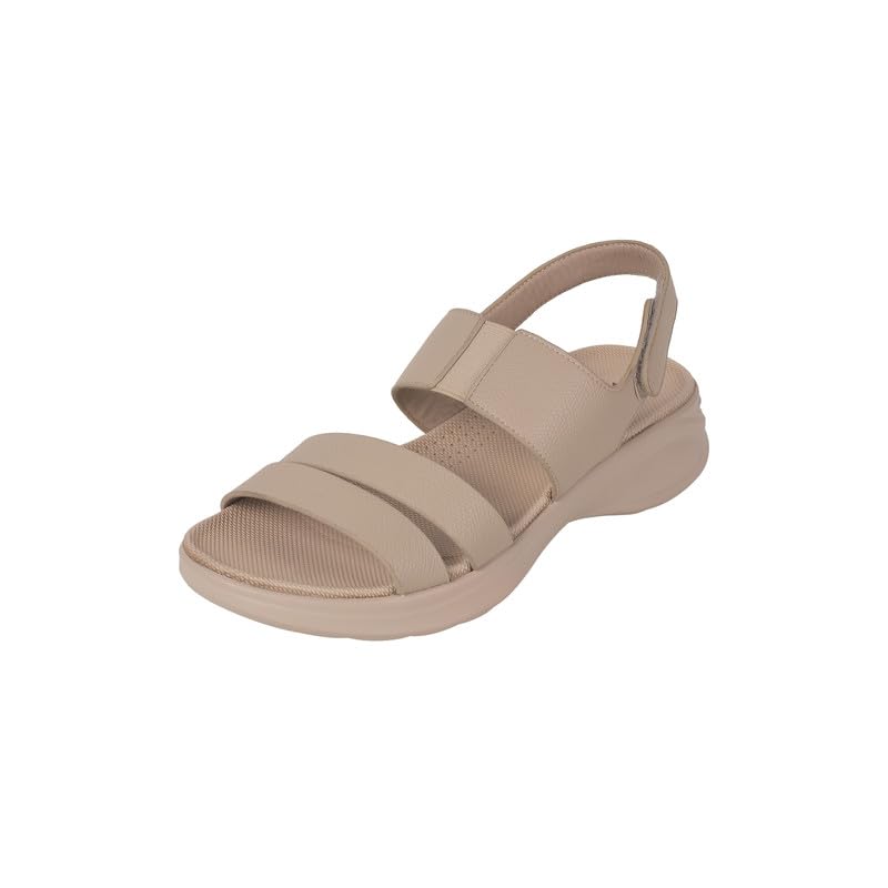 Image of Mochi Women's Beige Comfartable Casual Sandal with Adjustable Strap UK /5 EU /38 (33-1162)
