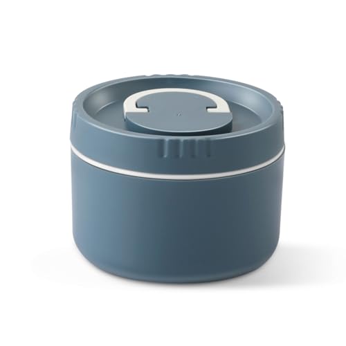 Image of Jaypee Plus Snackpac Sr. Airtight Leakproof Container 500 ml Lunch Box for School, Office, Ideal for Snacks and Meal, Keeps Food Hot & Fresh Inner Stainless Steel Easy to Carry Handle, Bowl Grey