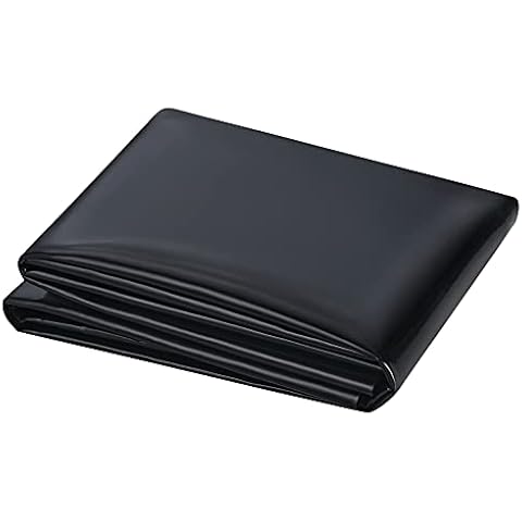 UWIOFF Small Pond Liner, 4 x 7 Feet 20 Mil Pond Liners for Outdoor Ponds, Black LDPE Pond Liner for Waterfall, Fish Ponds, Garden Fountain Cover