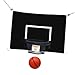 DYNWAVE Trampolines Basketball Hoop Attachment Basketball Goal Basketball Frame Toy Sun Protection Adjustable Ropes for Game Practice Backyard Kids, Black 69cmx48cm