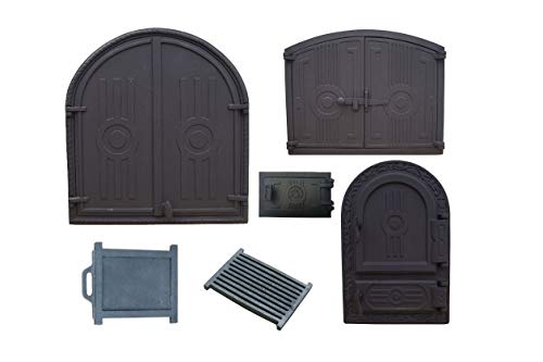 QLS BACKOFENDOORS SMOKER DOORS CAST IRON SMOKER CHAMINAR DOOR RUST SET OF 6