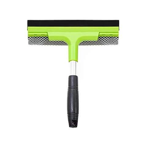 Window Squeegee Cleaning Tool | Squeegee Cleaner for Windows, Glass, Car Windshield | 2-in-1 Squeegee and Scrubber Sponge Washing Kit | Multi-Surface Washer - Indoor Outdoor Use Cover