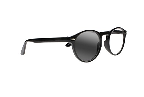 Retro Horn Rim Round Frame Transition Photochromic Reading Glasses Eyewear UV400 Sunglasses2