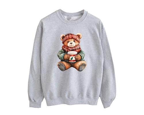 Cozy Christmas Teddy Bear Sweatshirt, Festive Winter Pullover with Adorable Bear, Cute Holiday Sweater for Women and Men, Perfect Christmas Gift for Family, Friends, Xmas Gift4