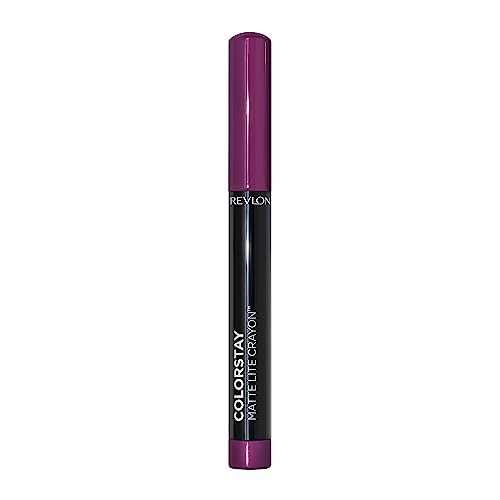Revlon, Rouge à lèvres ColorStay Matte Lite Crayon, Fini mat, Couleur saturée, Formule infusée en huile de graines de mangue N012 On Cloud Wine (1,4g)
