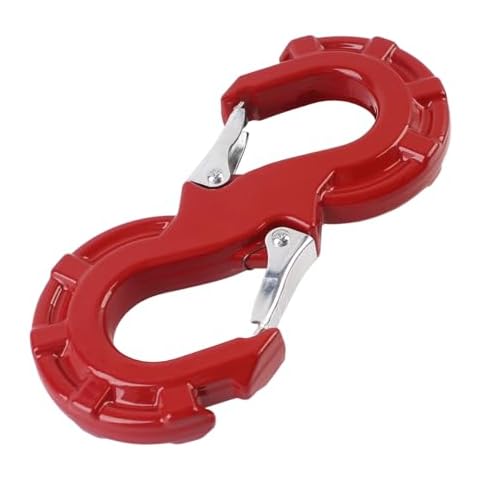 ATENGIDR Quick-Release S-Hook, 3/8" Tow Hook for Off-Road Recovery,Towing Shackle 33000 Lbs,G80 Heavy Duty Strength Integrated Winch Quick Shackle for SUV, ATV, Pickup Trucks, Trailers,QP-006Red Cover
