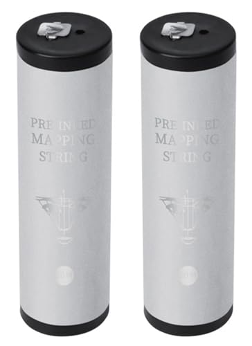 XIAOYU 2 Bottle Brow Mapping String Thread, 20M Pre-Inked Eyebrow Mapping String for Microblading Supplies, PMU Supplies, White Ink