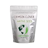 Earthwise Crimson Clover Seed (Trifolium incarnatum) - Nitrogen-Fixing Cover Crop, Organic, Pollinator Friendly, Chemical-Free, Drought Tolerant, Low Maintenance – Covers Up to 1,000 sq ft, 1 lb