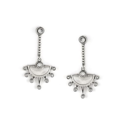 Rubans Silver Oxidised Floral Drop Earrings (B0D6KRGT9N) Amazon Price History, Amazon Price Tracker