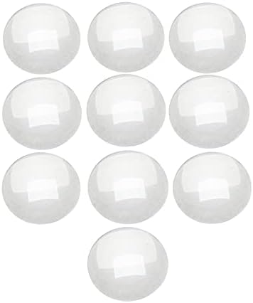 Glass Cabochons Dome Tiles, 10PCS 25mm, Thickness 6.2mm, Clear Round Flat Back Dome Cabochons Set for DIY Craft Photo Charms, Cameo Pendants, Rings, Necklace and Jewelry Making