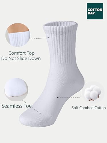 COTTON DAY Unisex School Kids Boys Girls Soft Cotton Black White Gray Navy Khaki Athletic Socks with Retro Stripes2
