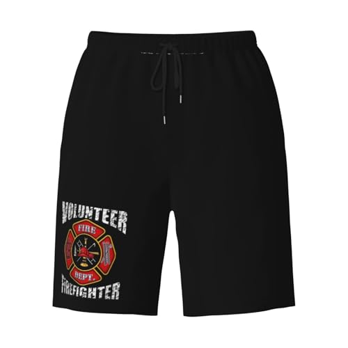 Volunteer Firefighters Mens Swim Trunks Quick Dry Board Shorts 7" - Hawaii Beach Swimwear4